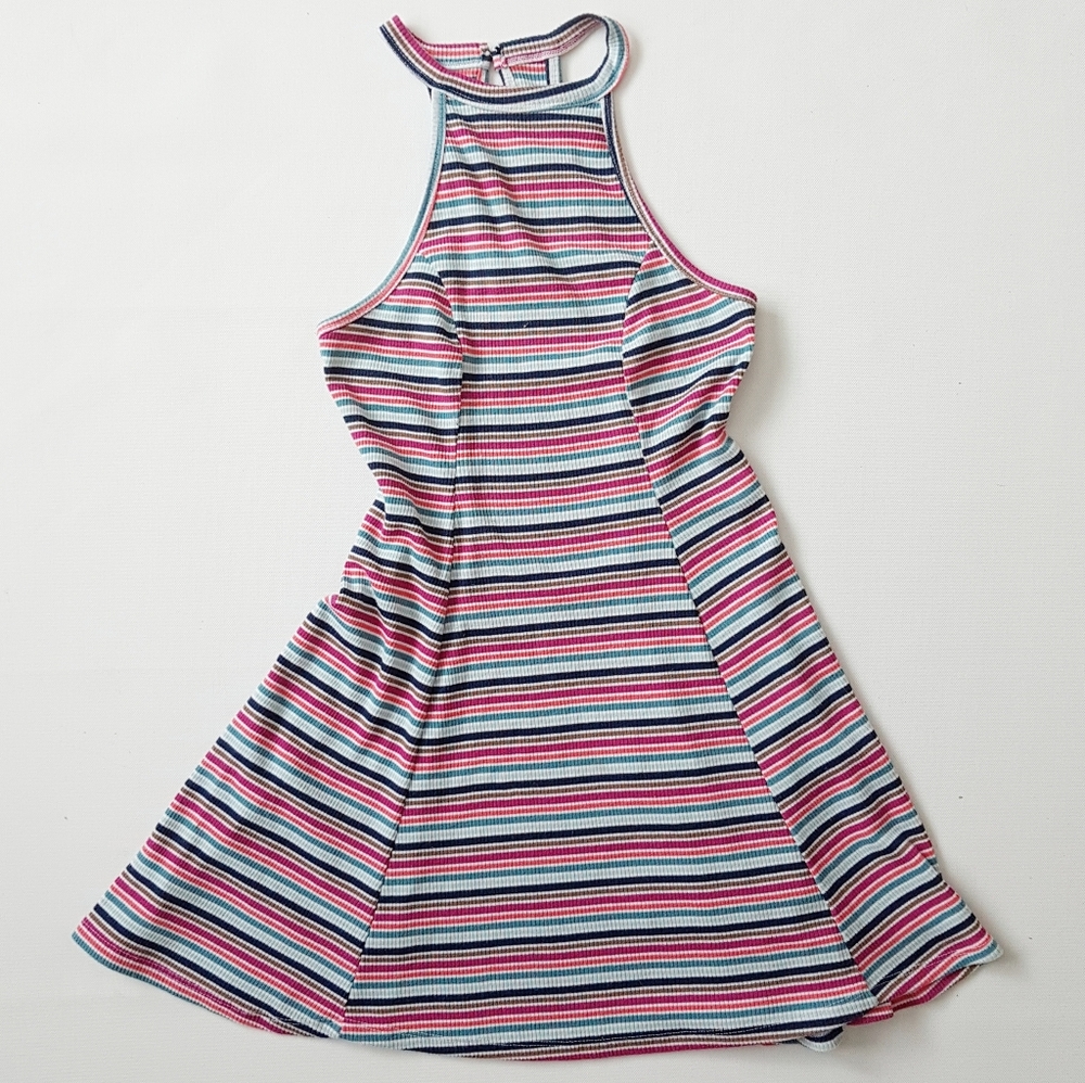 Hollister Striped Halter Summer Dress Small